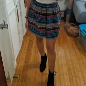 New Colorful Horizontal Woven Mini Skirt